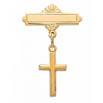 14K Gold Children's Cross Pin