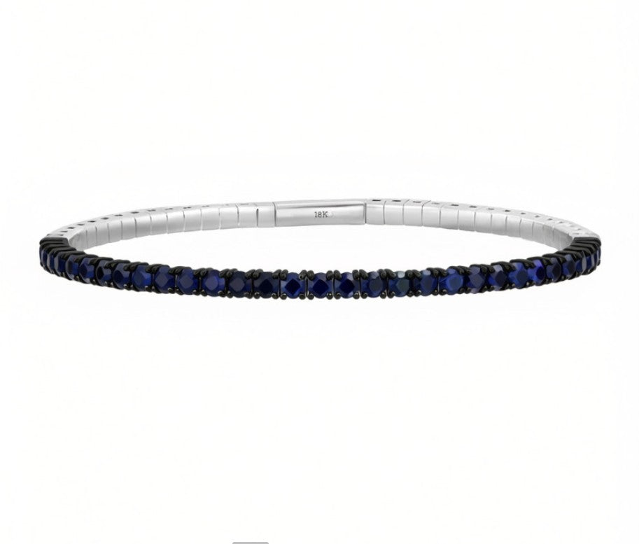 18K White Gold Flex Bangle Bracelet