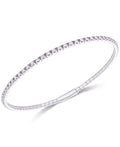 18K White Gold Flex Diamond Bangle Bracelet