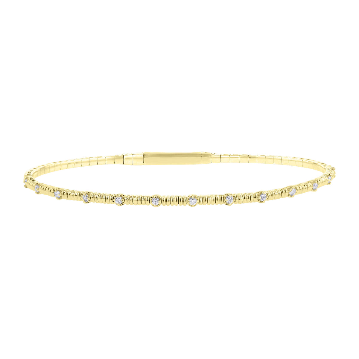 Two Tone 14K Yellow & White Gold Diamond Bracelet