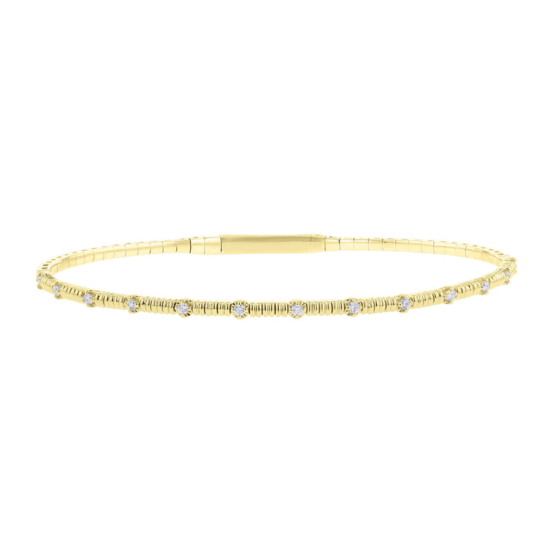 Two Tone 14K Yellow & White Gold Diamond Bracelet