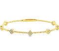 14K Yellow Gold 5-Station Diamond Bracelet