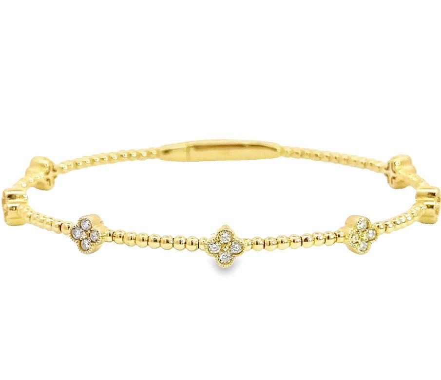 14K Yellow Gold 5-Station Diamond Bracelet