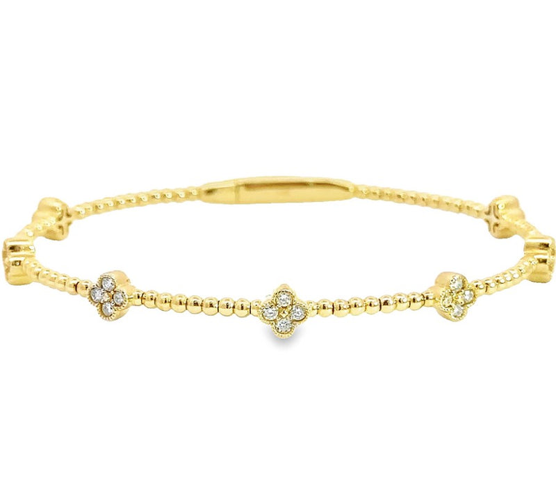 14K Yellow Gold 5-Station Diamond Bracelet