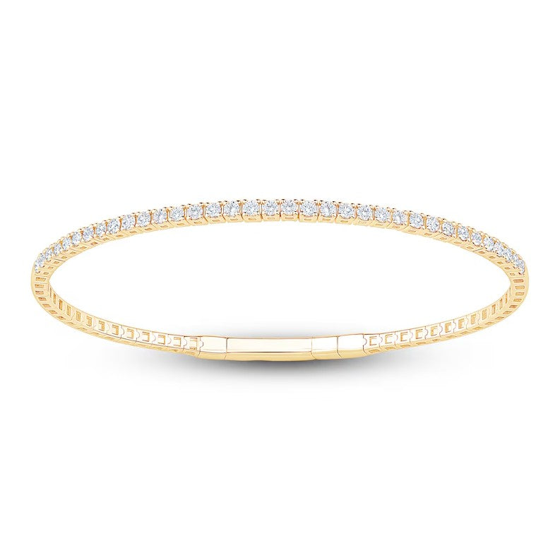 14K Gold Flex Bangle Diamond Bracelet