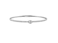 14K White Gold Flex Bangle Diamond Bracelet