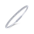 Lady's White 14 Karat Diamond Bangle Bracelet