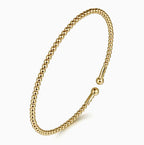 14K Yellow Gold Beaded Bujukan Cuff Bracelet