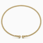 14K Yellow Gold Beaded Bujukan Cuff Bracelet