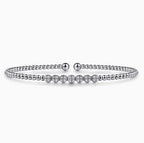 14K White Gold Diamond Beaded Bujukan Cuff Bracelet