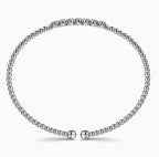 14K White Gold Diamond Beaded Bujukan Cuff Bracelet