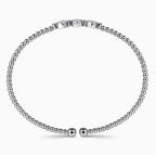 14K White Gold Diamond Beaded Bujukan Cuff Bracelet