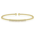 Lady's Yellow 14 Karat Diamond Bangle Bracelet