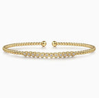 14K Gold Bujukan Beaded Diamond Cuff Bracelet