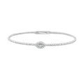 14K White Gold Diamond Eye Flex Bracelet