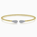 14K Yellow Gold Beaded Bujukan Cuff Bracelet