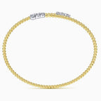 Two Tone 14K Yellow & White Gold Bypass Diamond Bracelet
