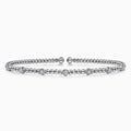 14K White Gold Diamond Beaded Bujukan Cuff Bracelet