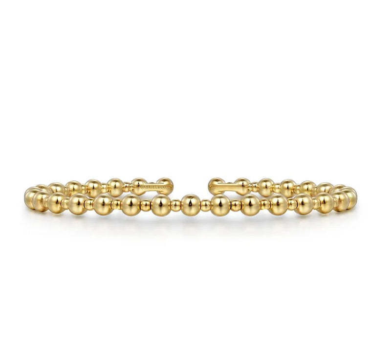 14K Gold Beaded Bujukan Cuff Bracelet