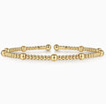 14K Yellow Gold Beaded Bujukan Cuff Bracelet