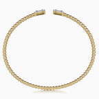 14K Yellow Gold Bujukan Beaded Diamond Cuff Bracelet