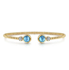 14K Yellow Gold Bujukan Open Cuff Bracelet