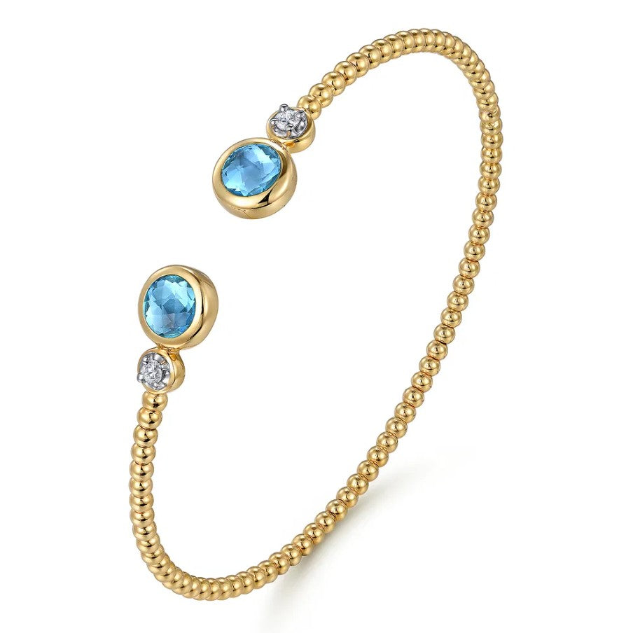 14K Yellow Gold Bujukan Open Cuff Bracelet
