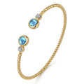 14K Yellow Gold Bujukan Open Cuff Bracelet