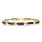 14K Gold Malachite Bujukan Cuff Bracelet