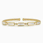 14K Gold Mother of Pearl Bujukan Cuff Bracelet