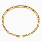 14K Gold Mother of Pearl Bujukan Cuff Bracelet