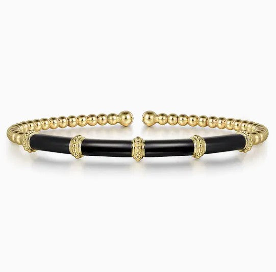 14K Gold Station Bujukan Cuff Bracelet