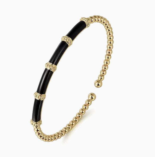14K Gold Station Bujukan Cuff Bracelet