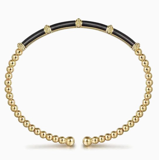 14K Gold Station Bujukan Cuff Bracelet