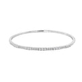 14K White Gold Diamond Flex Bangle Bracelet