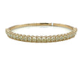 18K Yellow Gold Flex Bangle with Light Yellow Diamonds