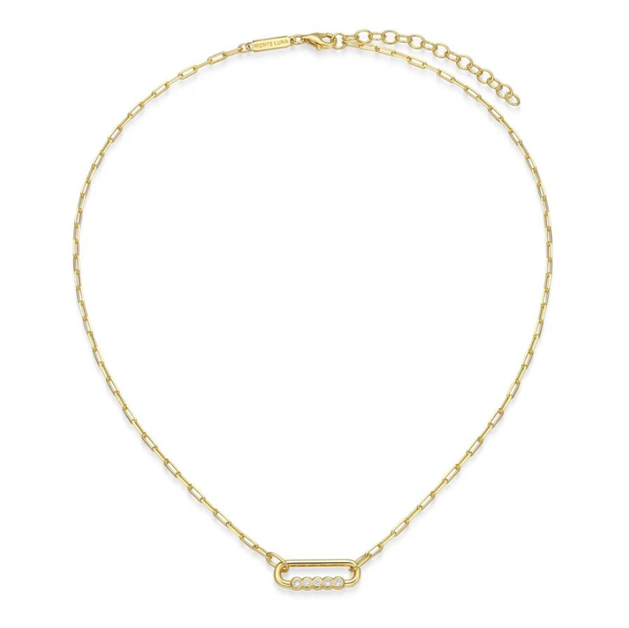 Silver Necklace with Stone