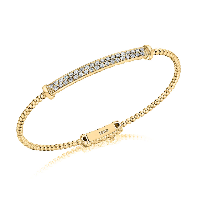 14K Yellow Gold Diamond Bar Bracelet