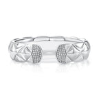 Sterling Silver Diamond Cuff Bracelet