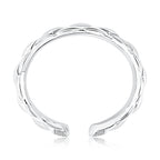Sterling Silver Diamond Cuff Bracelet