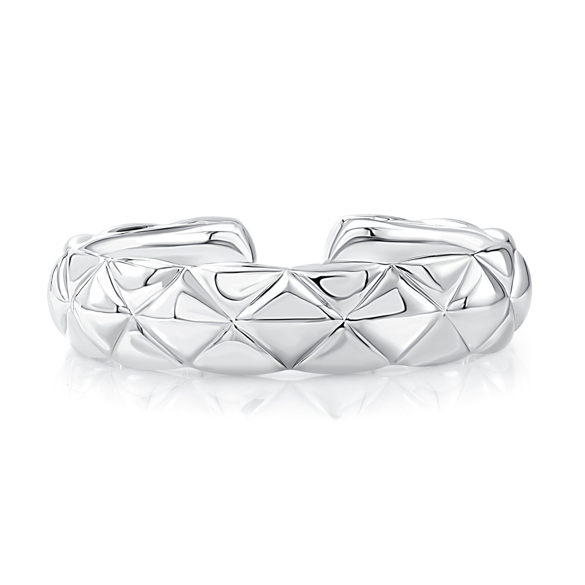 Sterling Silver Diamond Cuff Bracelet