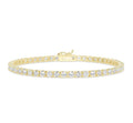 14K Yellow Gold Diamond Tennis Bracelet