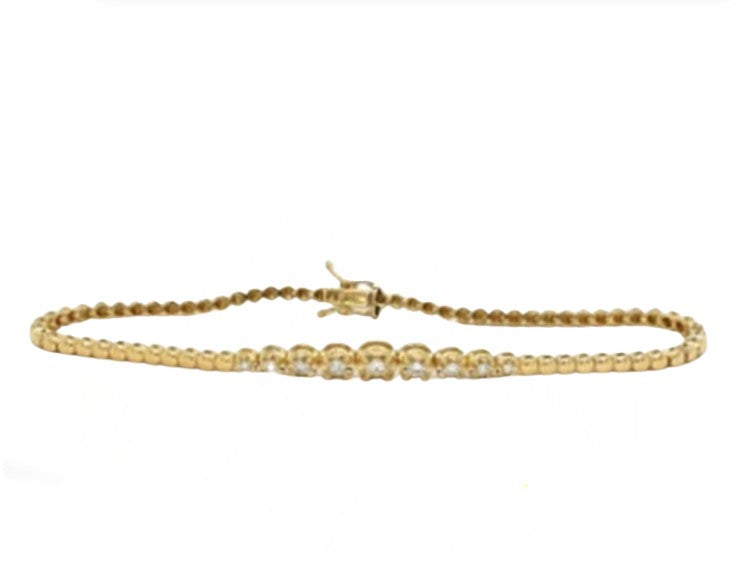 14K Yellow Gold Diamond Bracelet