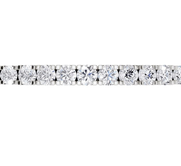 14K White Gold Eternity Tennis Bracelet