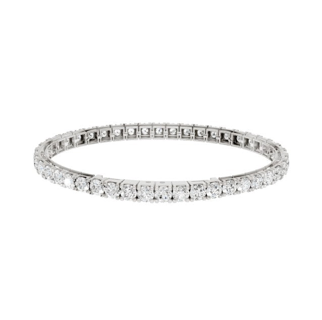 14K White Gold Eternity Tennis Bracelet