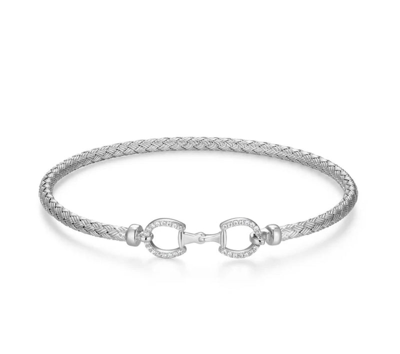 Sterling Silver Equestra Mesh Bangle