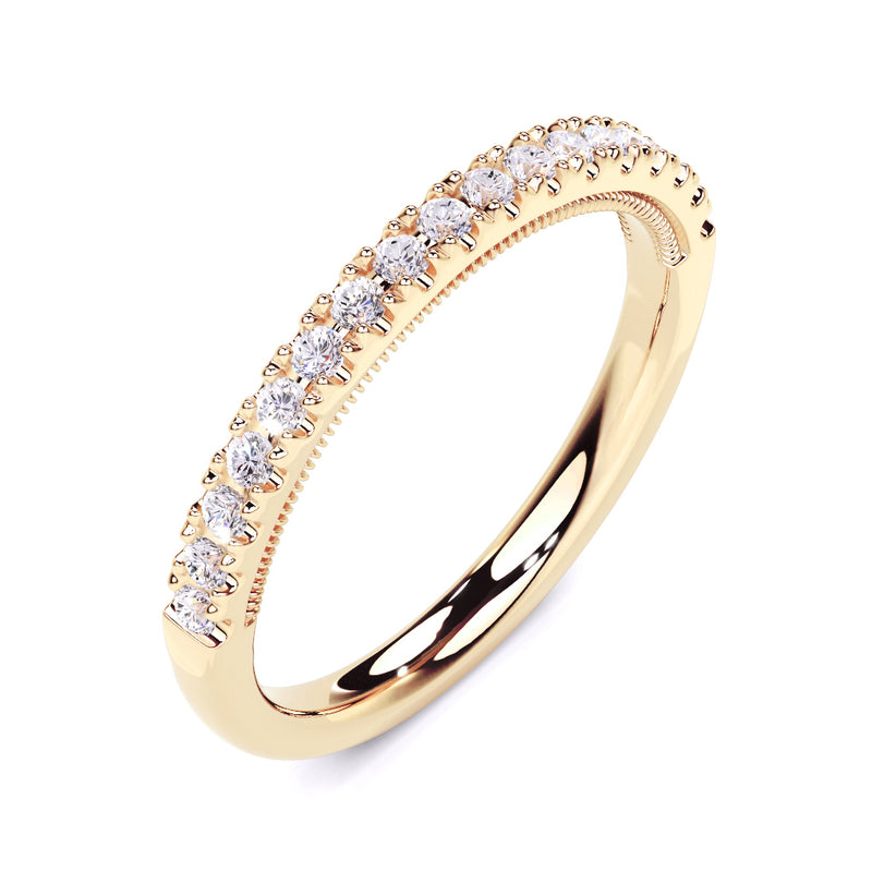 14K Yellow Gold Lab Grown Diamond Wedding Band
