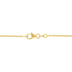 14K Yellow Gold Diamond Cut Solid Cage Chain, 18in.