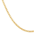 14K Yellow Gold Diamond Cut Solid Cage Chain, 18in.