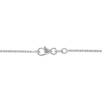 14K White Gold Diamond Cut Solid Cage Chain, 18in.
